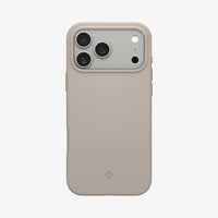 ACS09904 - iPhone 17 Pro Max Silicone Fit (MagFit) Case in stone showing the back